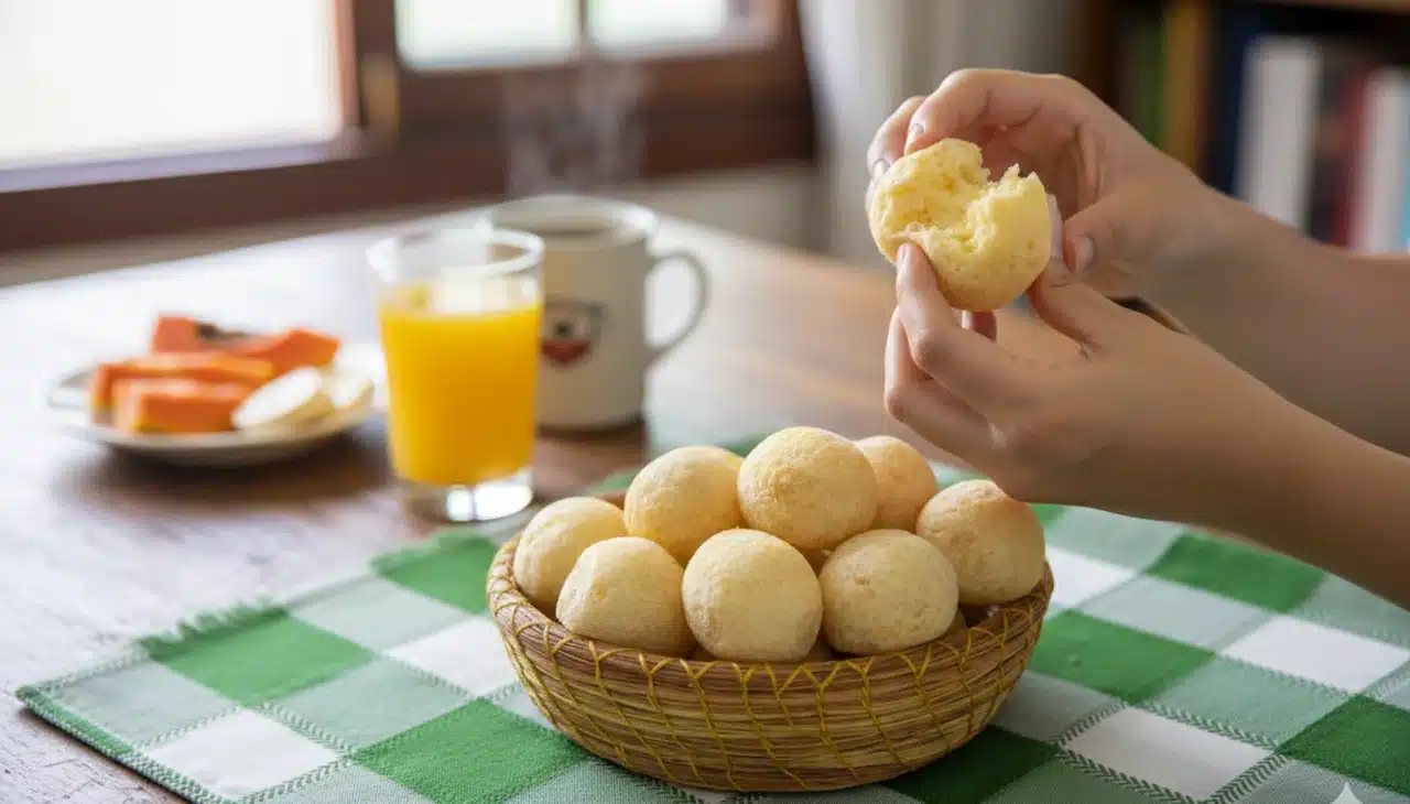 Pães de queijo veganos