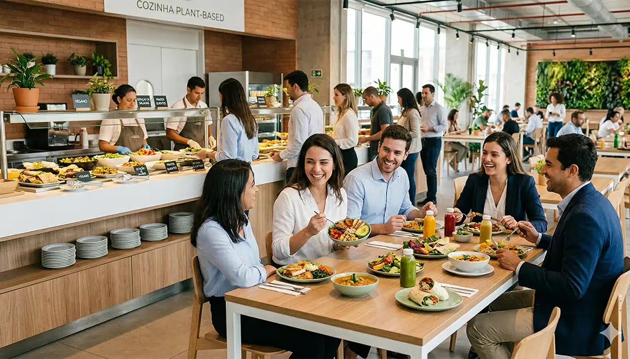 Alimentação vegana para restaurantes corporativos